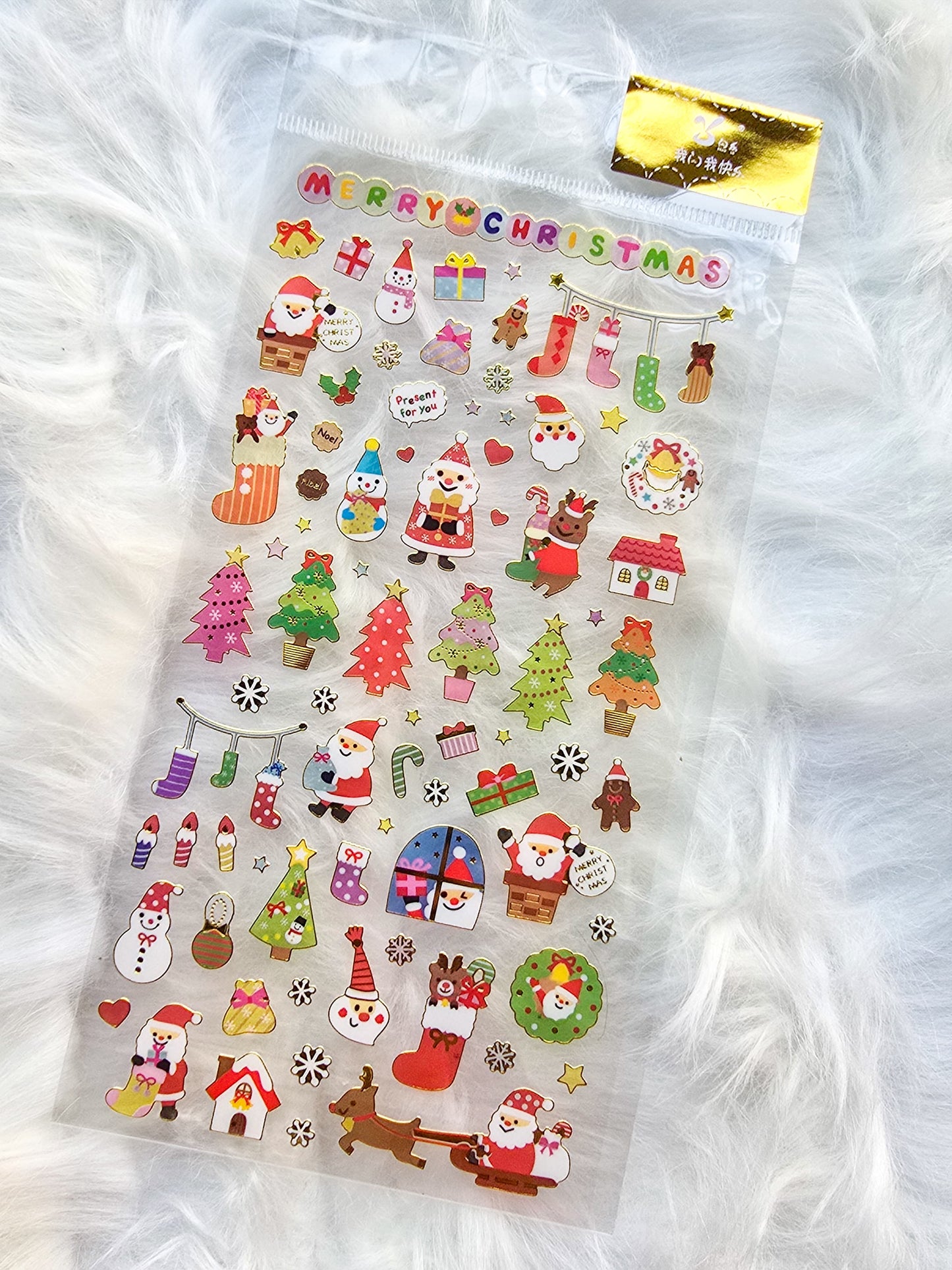 Slvc05 Christmas Transparent Sticker Sheet |1 sheet