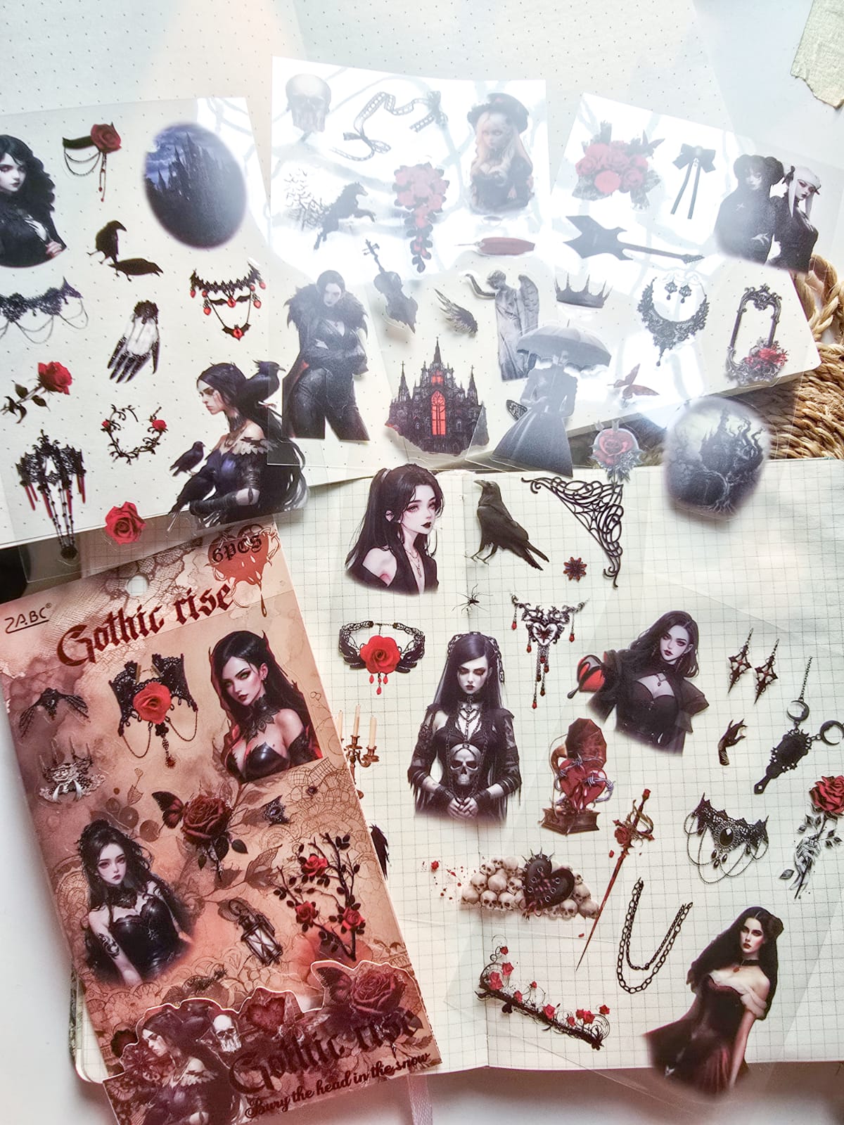 Atltb - 401 PET Journal pet Sticker goth - 6 sheets