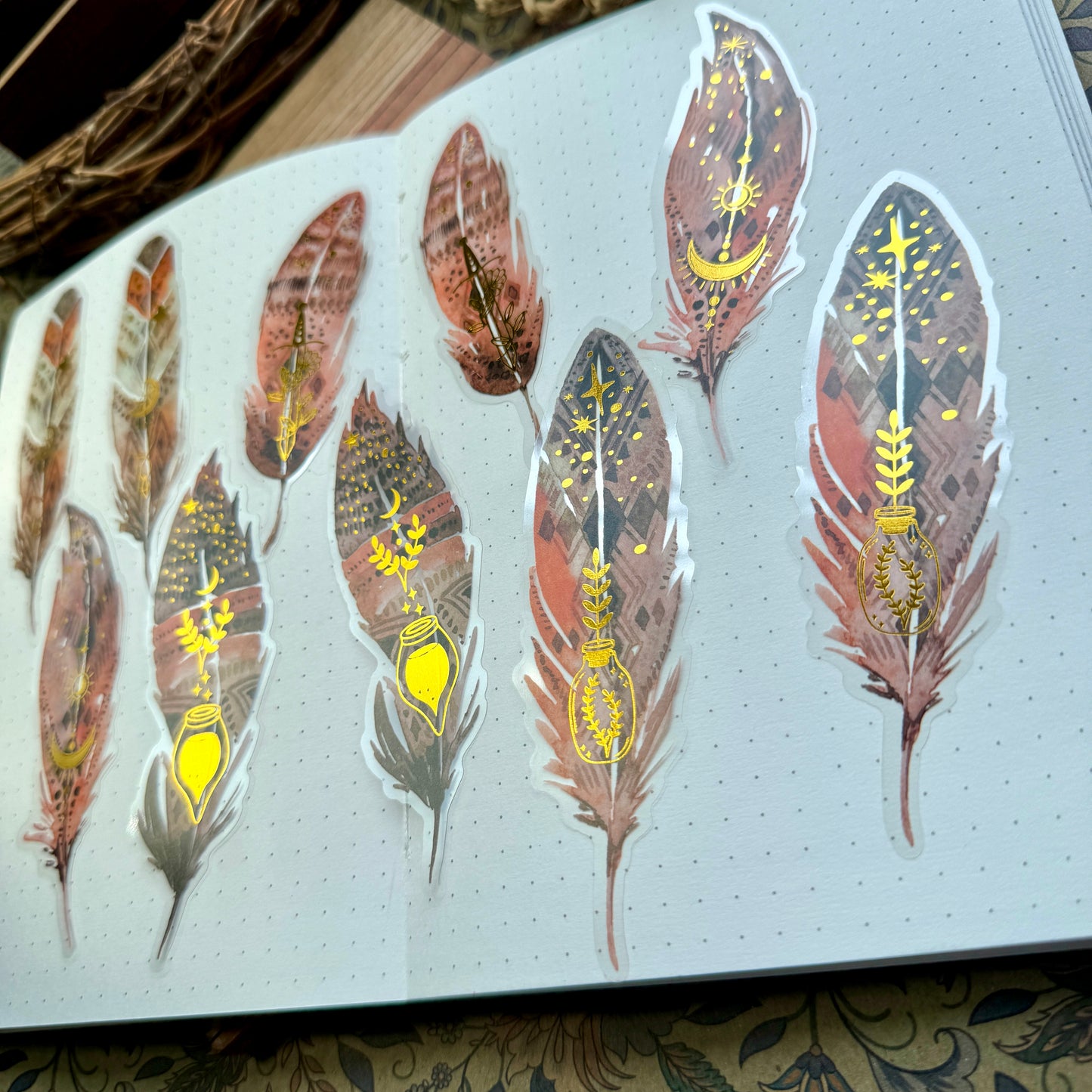 Tz2207zzr -e Transparent Pet sticker foil Feather collection Big | 10 pc