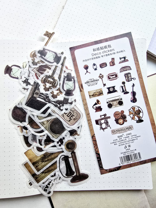 Xxtz08a006 Translucent Deco Sticker Fallen City Series | 20*3 60pcs