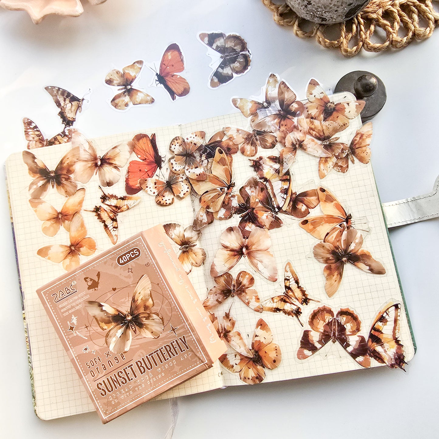 MXDY602 - pet stickers Moxiang butterfly shadow series creative stickers retro butterfly handbook material stickers