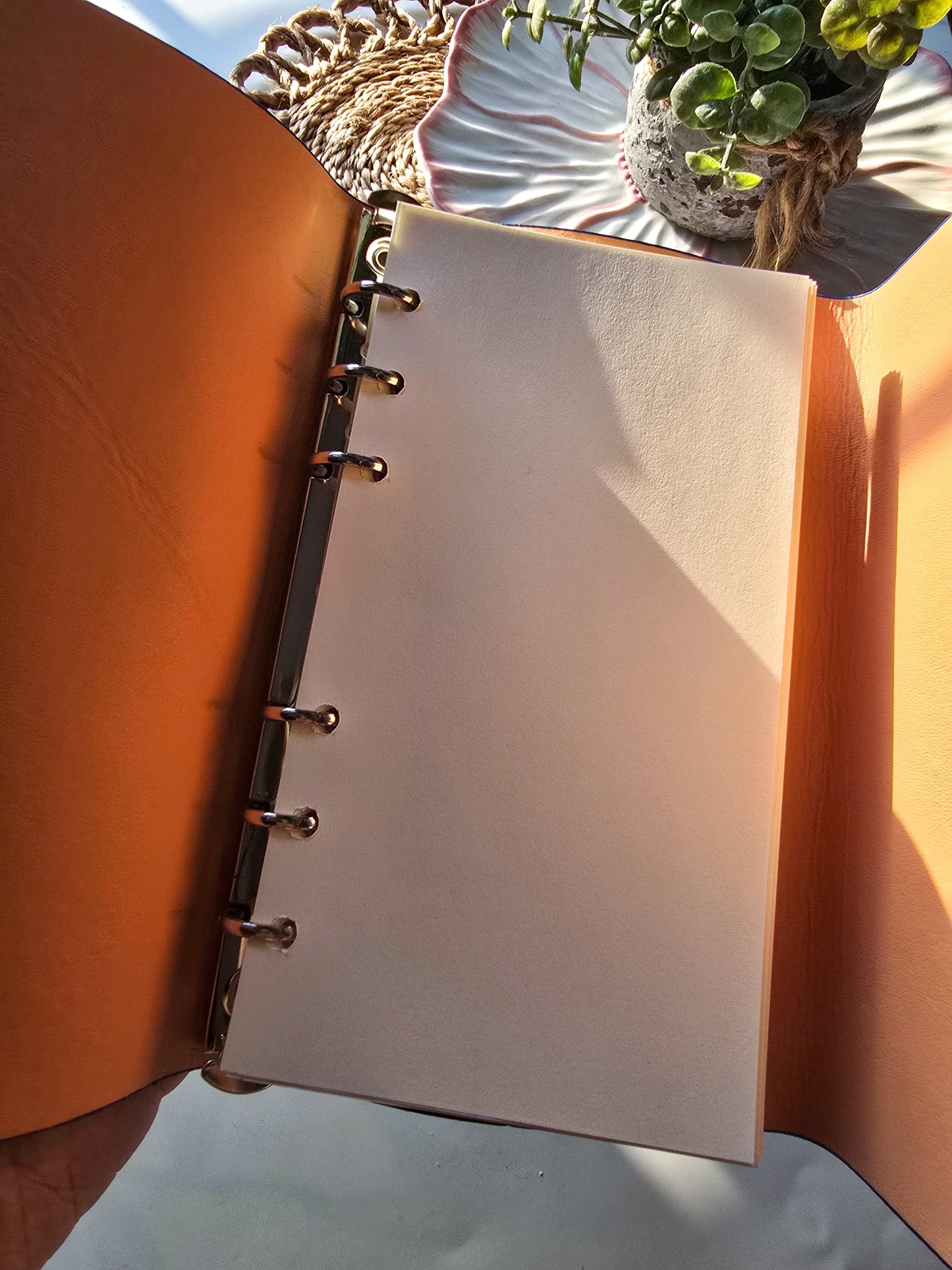Mg265m Notebook With Charm | Natural White Detachable Pages Blue 18*11 cm