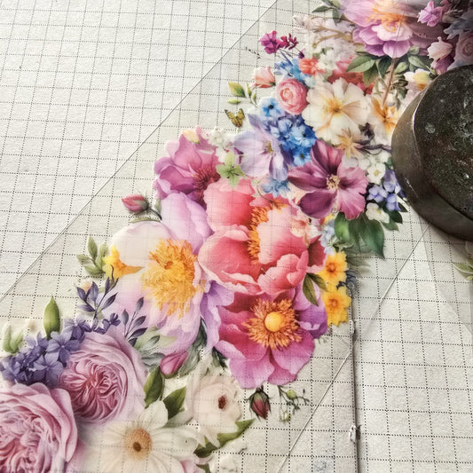 HHLN101 -F Flower Pet sticker Roll Pink| Floral Journal Sticker Retro Pet sticker