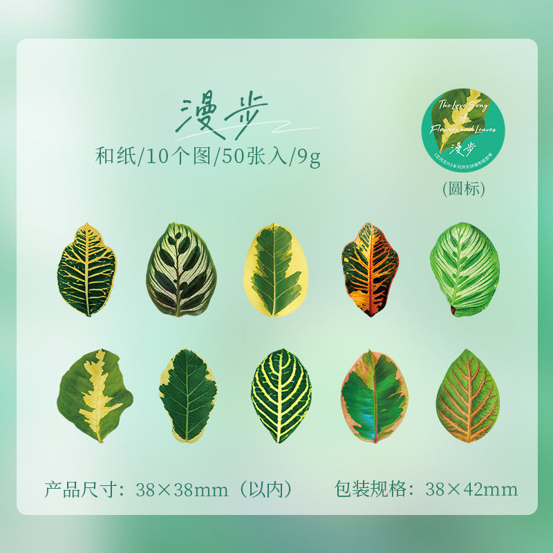 Lfhy005 Leaf Paper roll Sticker | 38*38mm