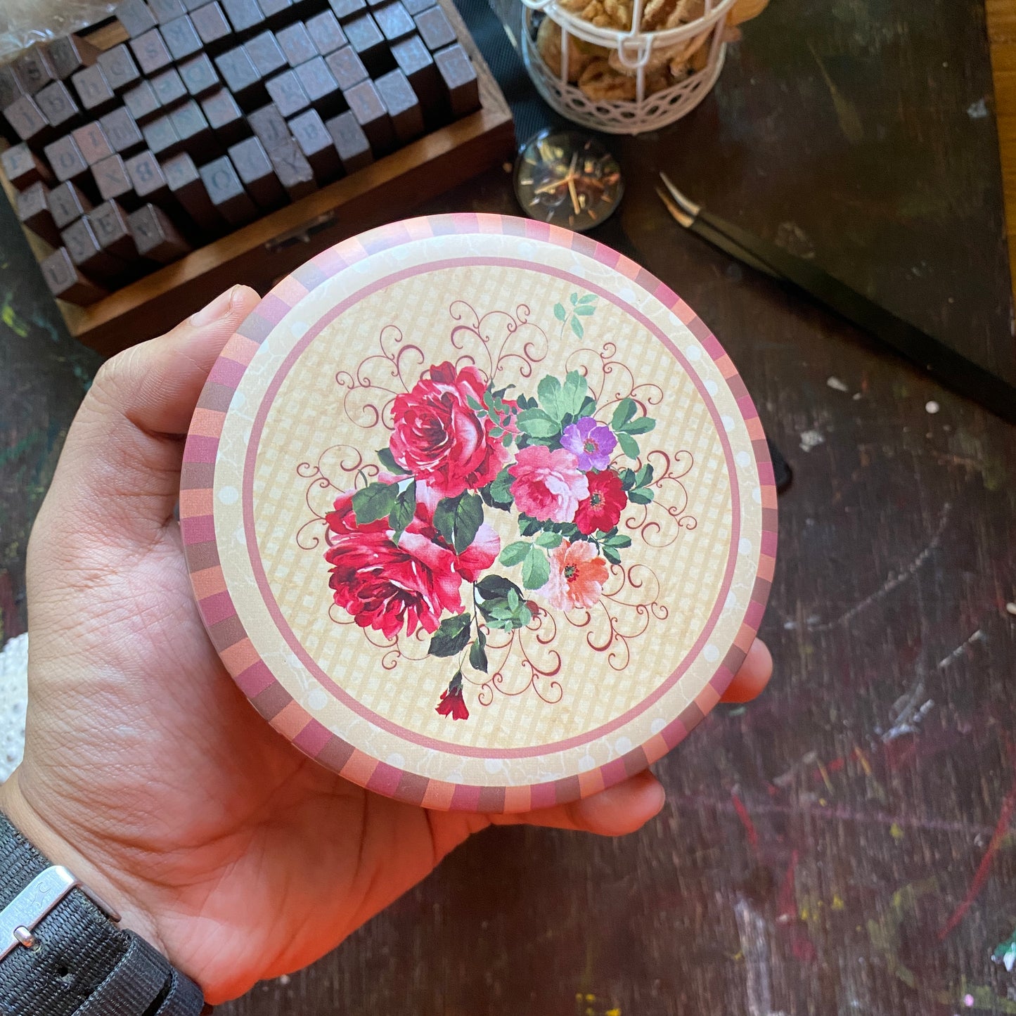 Vintage 2in1 Metal Multipurpose Box | Box1 - 10cmx4cm | Box2 - 8cmx3cm | Gift Box | Jewellery Box