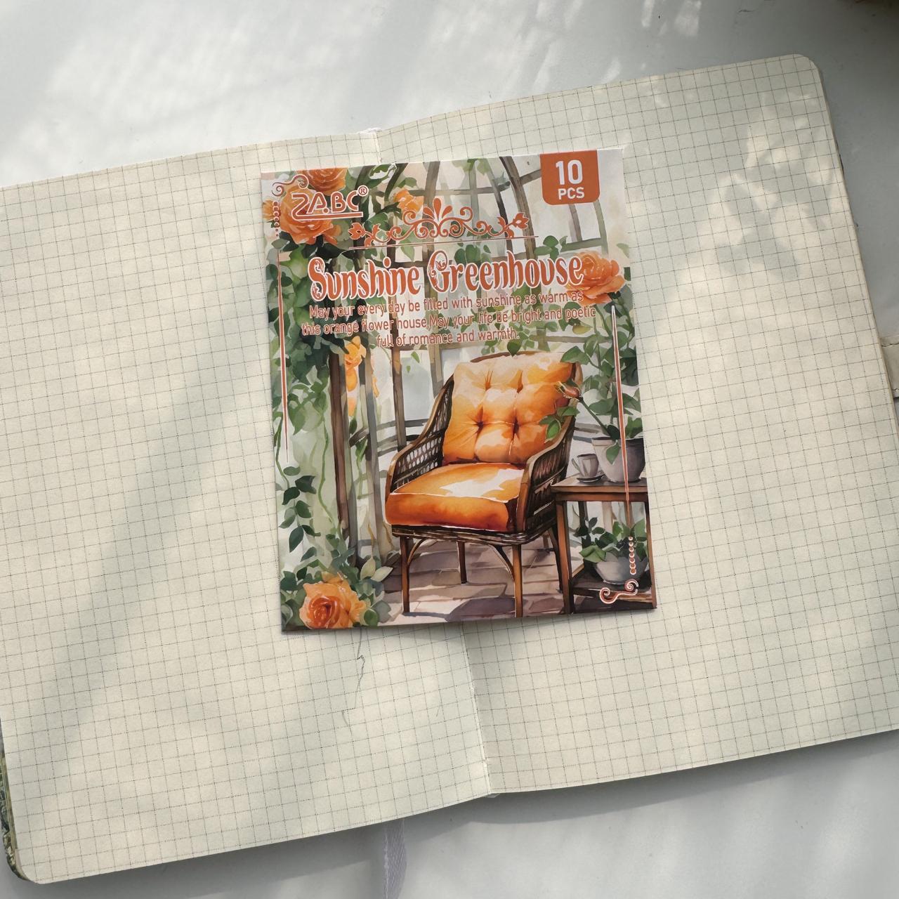 SZHJ603 - sticker pack Flower Path series of creative retro garden landscaping hand account material stickers 10