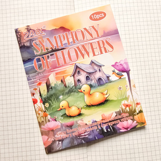 HHXZ606 - sticker package Flower Sea Boat Series Landscape Landscaping Special Oil and Paper Cut Film Handbook Material