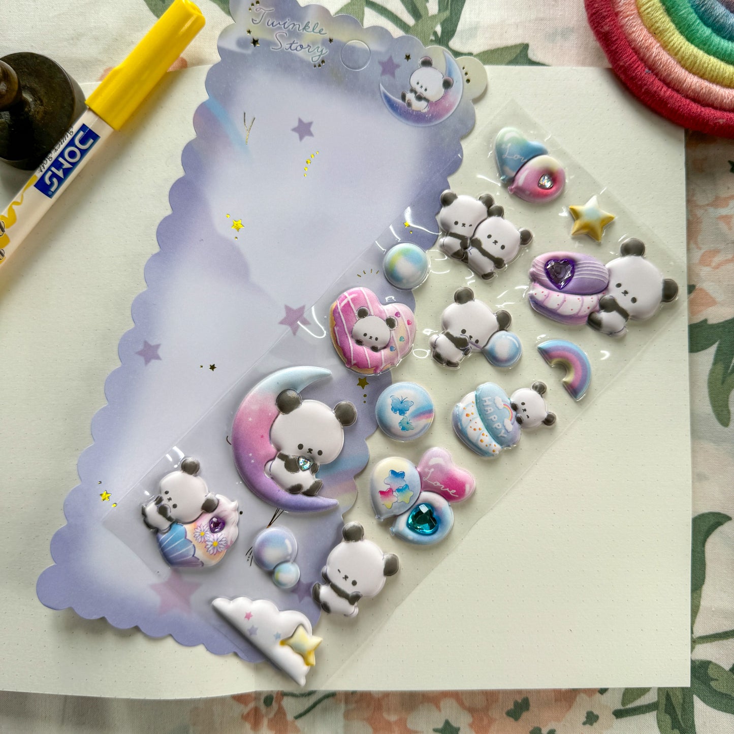 SL-ANT 21- Kawaii Decorative Fluffy Sticker 3D