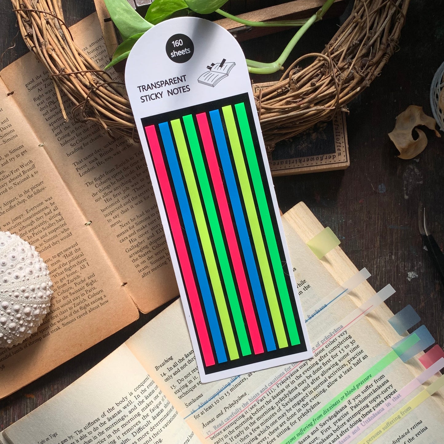 8820 - STICKY NOTES Neon 8 STRIPE 160 tabs | 14X5MM | Sticky Tab