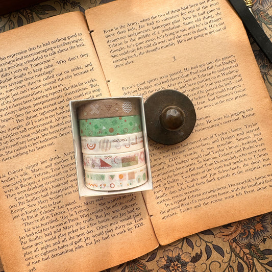 HZ01B-#4 Washi Tape Set | Length 2mtr Each | 5 Pcs Set | Width 10mm each