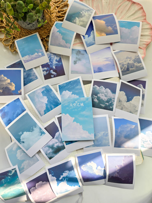 Mmk06d238 Polaroid photo Cloud | mocard 30 pcs | Paper Sticker |58mmX88mm