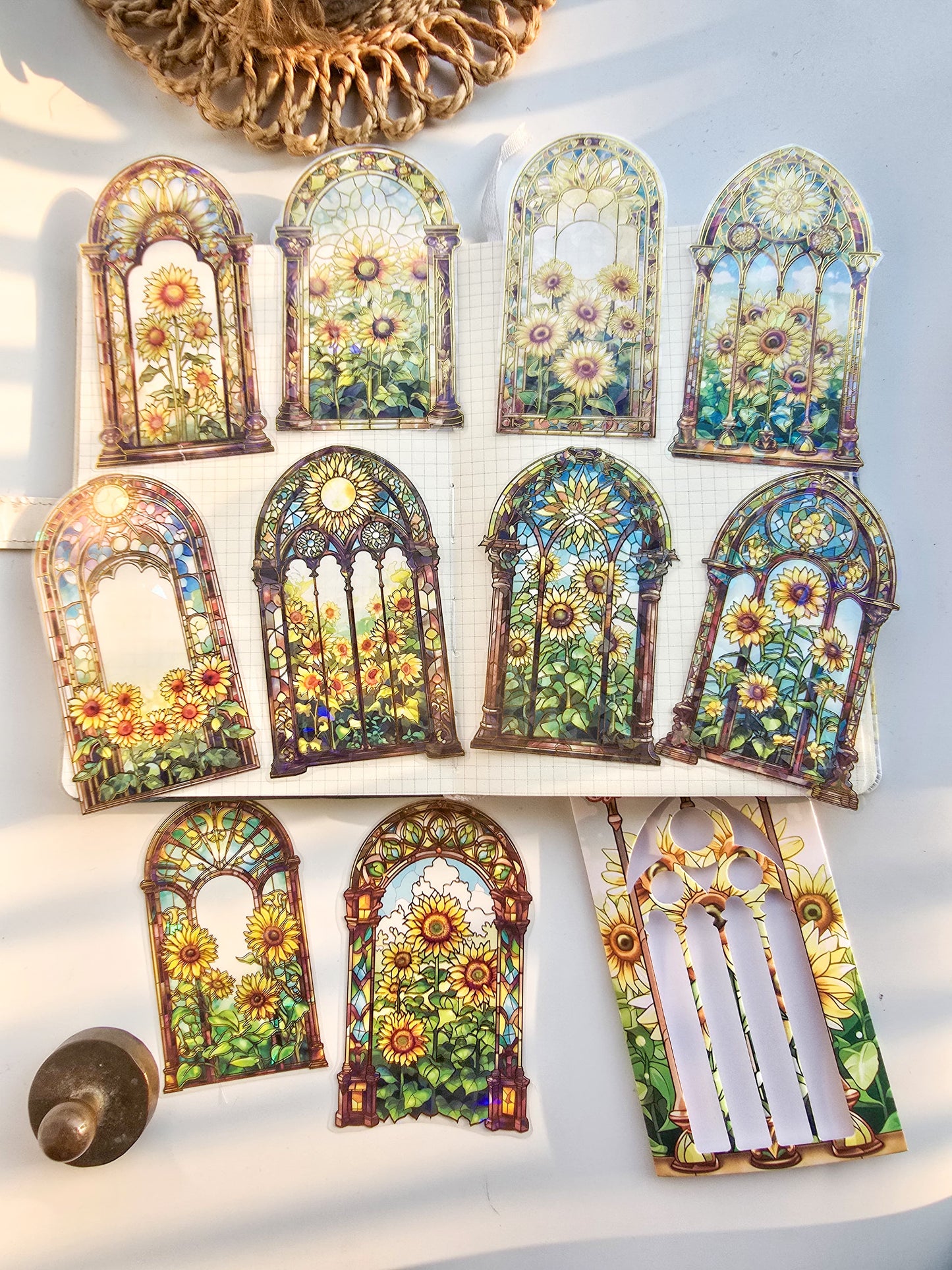 CJHS603 - sticker window Jing color series laser retro hand curtain waterproof PET material sticker