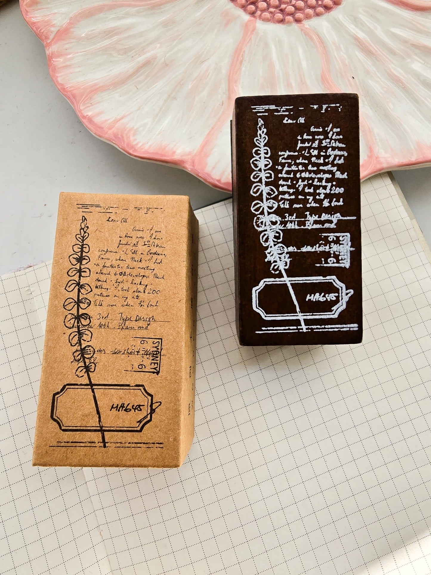 Mmk09d291 Wooden Stamp letter Collection | 32mmx65mmx24mm