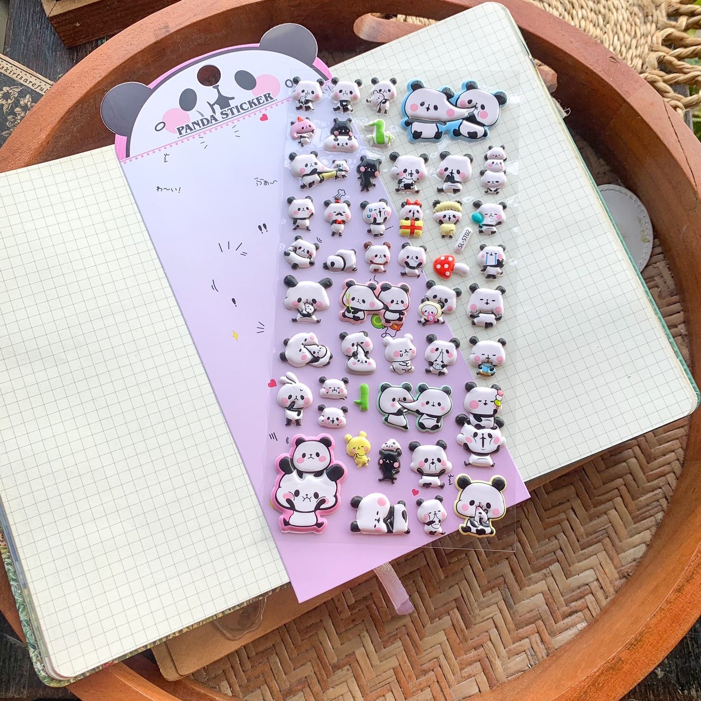 SLST02 - 3D Puffy Decorative Stickers Panda | 1 sheet