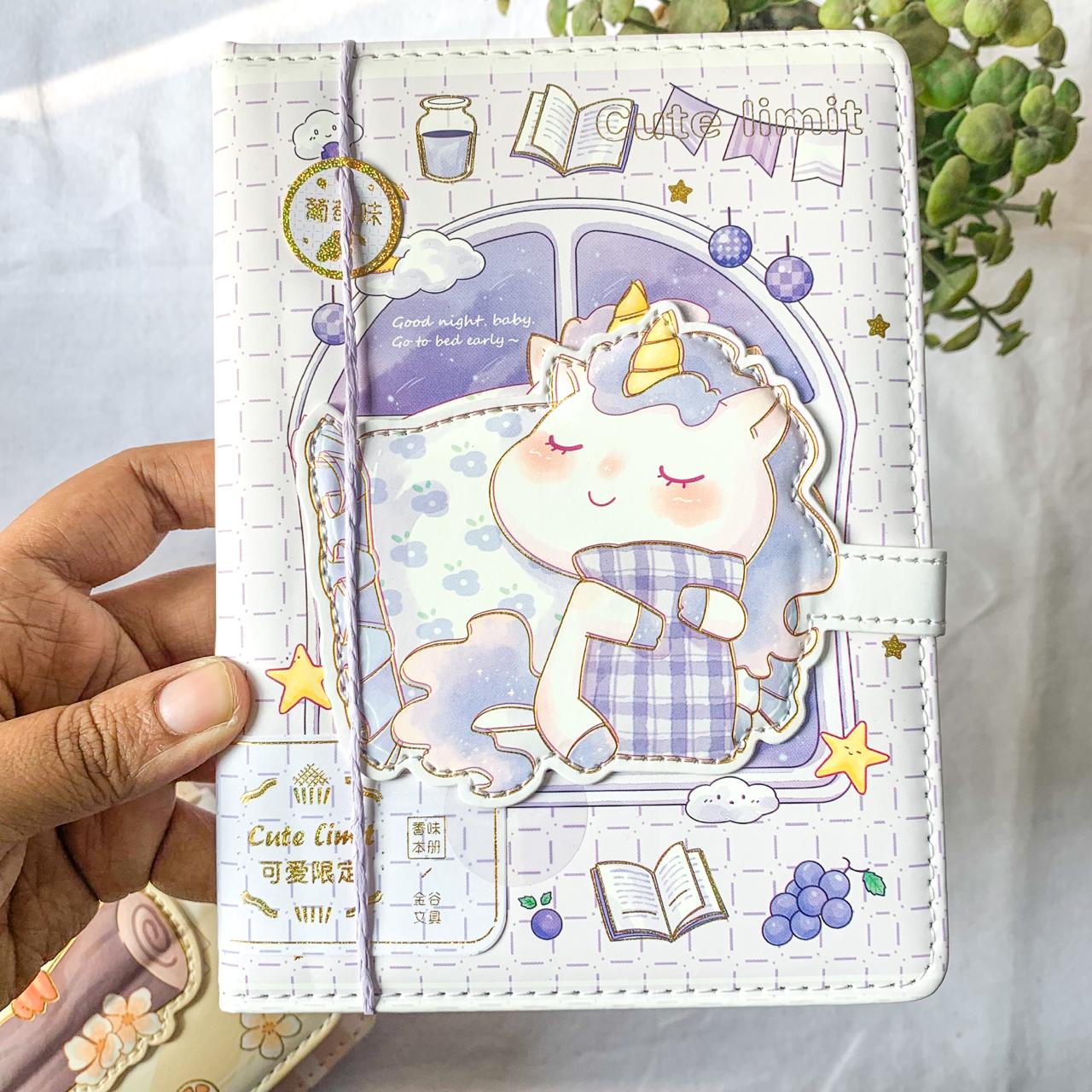 NB-36K-6028-2 Kawaii Unicorn Premium Notebook | Diary | Undated Planner
