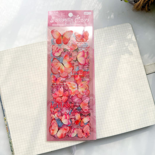 CYLG605 - sticker colorful wings streamer series butterfly cutting film hand account pet creative hand account material sticker