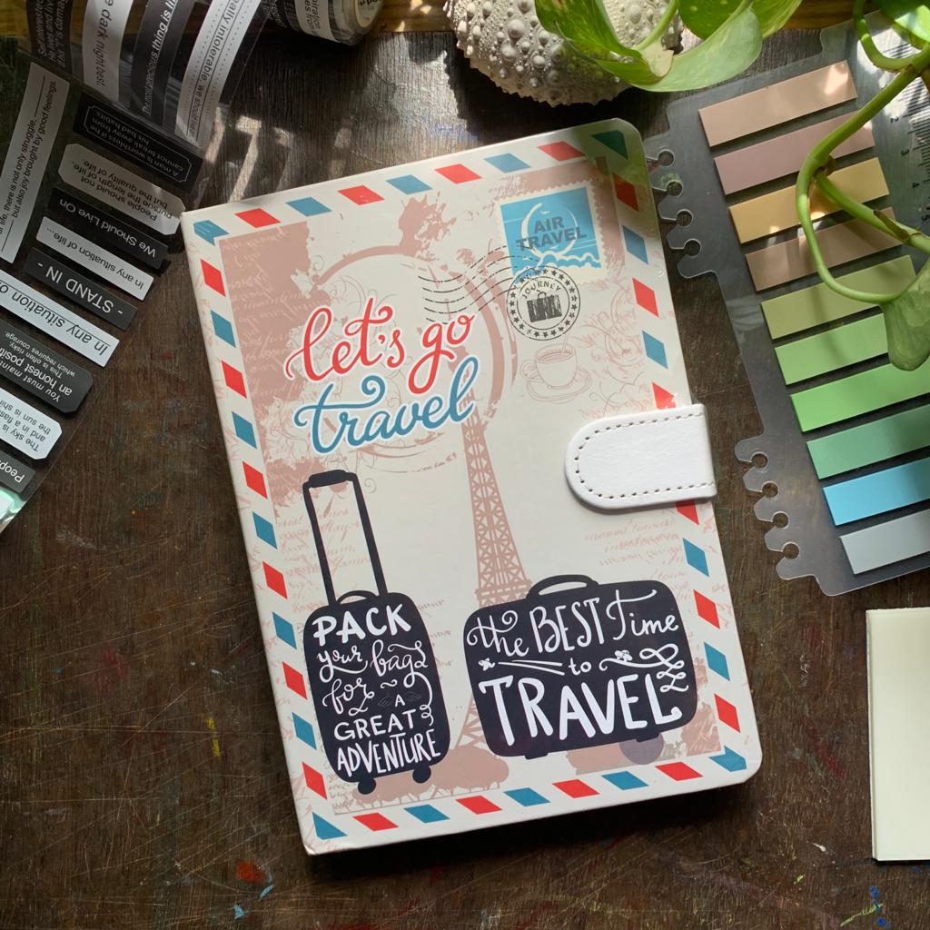 Magnetic Notebook A5 Ruled Paper Natural Shade| Pages 256(128*2) | N32k90019