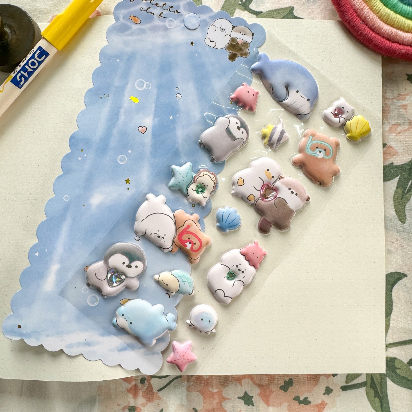 SL-ANT 19 - Kawaii Decorative Fluffy Sticker 3D