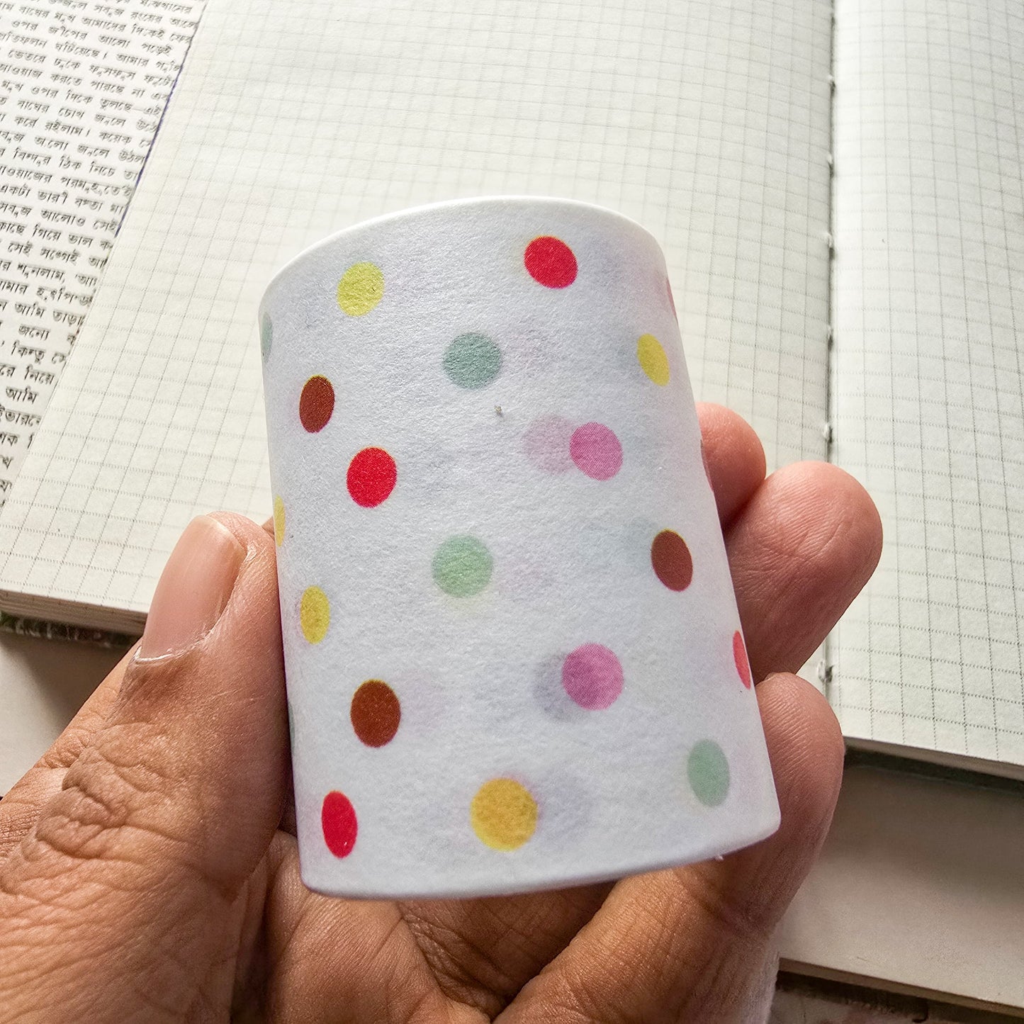 DCSYXL101 -B Sticker Roll| boxed tape drip Coloured Polca Dots Paper roll