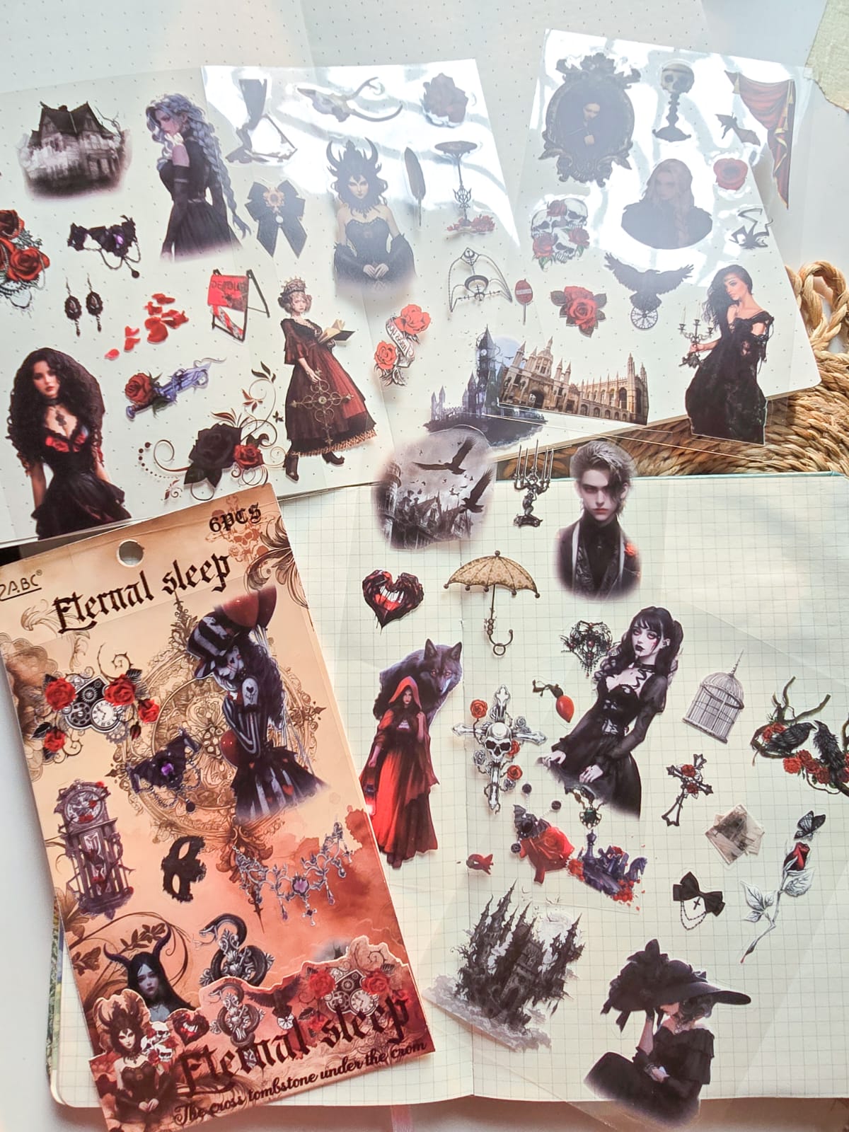 Atltb - 404 PET Journal Pet Sticker goth - 6 sheets
