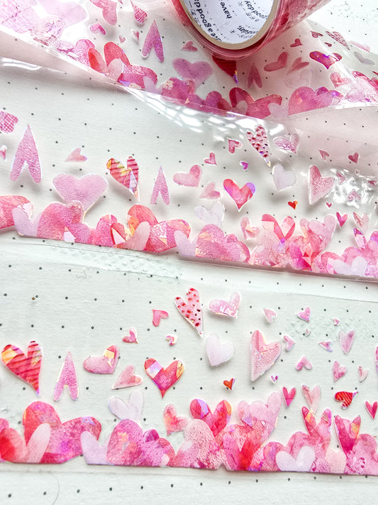 MHD-JDDX001 Transparent Love Sticker Roll Pink