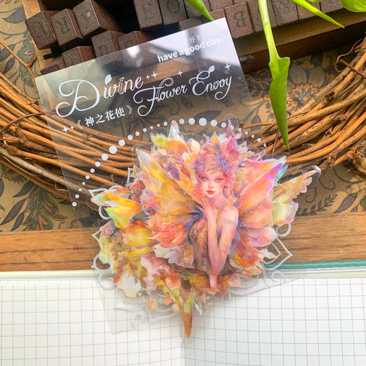 SZHS003 Flower Fairy Bronzing Sticker 10Pc