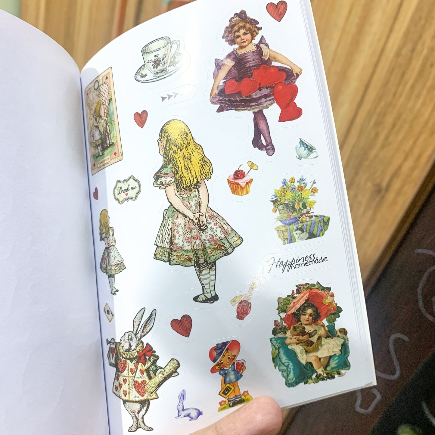 KQ0084FTM Fairy tale Market Booklet (Retro Manor Series) | 20 Sheets. Vintage Sticker Book