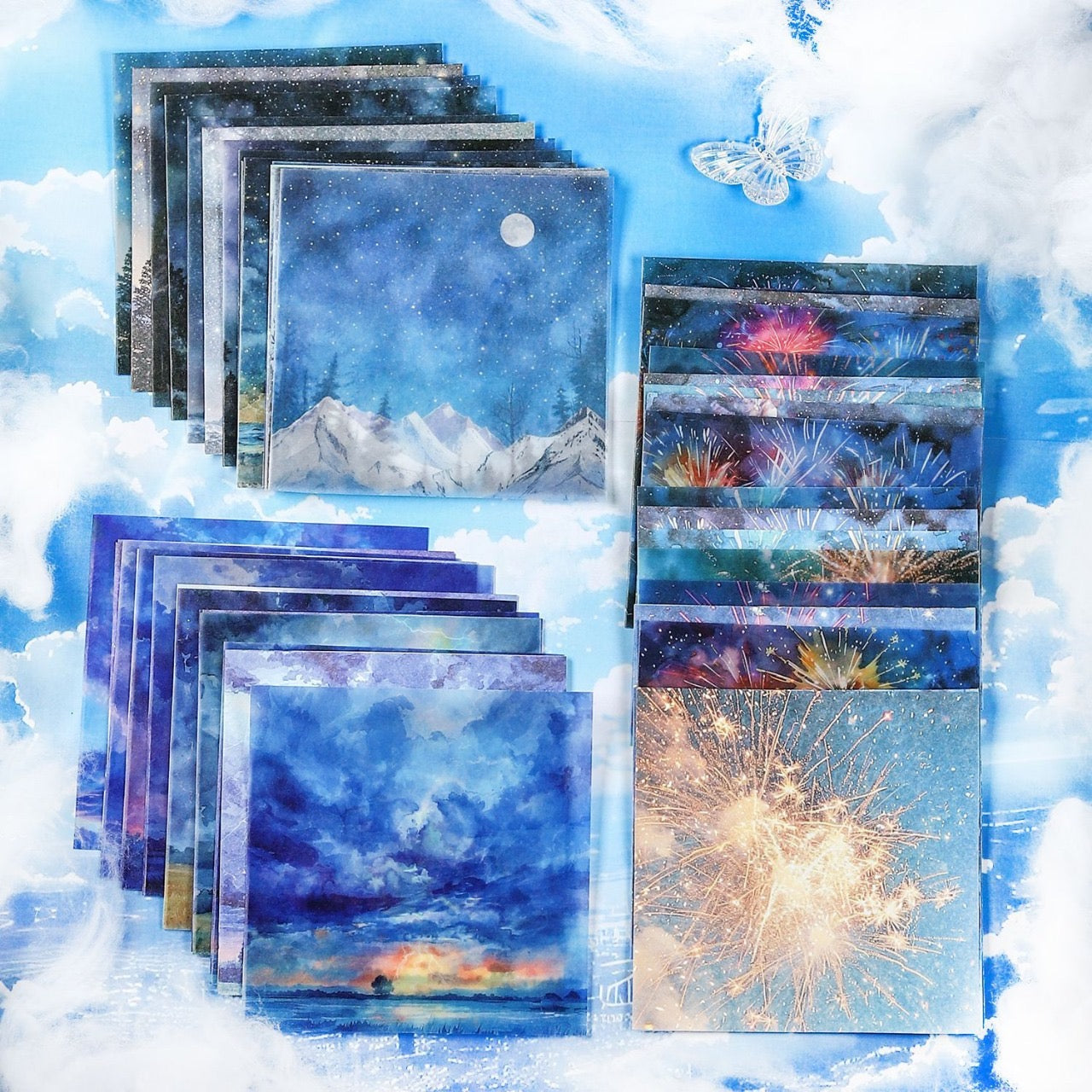 Kzjj005 Void Realm Journal Paper Pack Paper&Vellum | Void Nature Collection | 10x2 20 pc. | 100*100mm