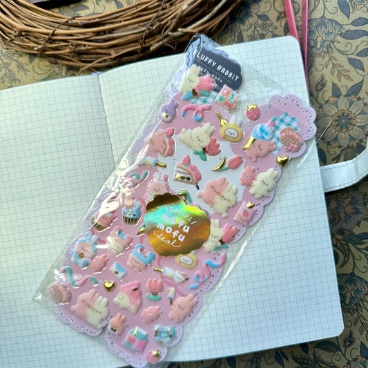 SL-ASE- 04 Kawaii Decorative Fluffy Sticker 3D