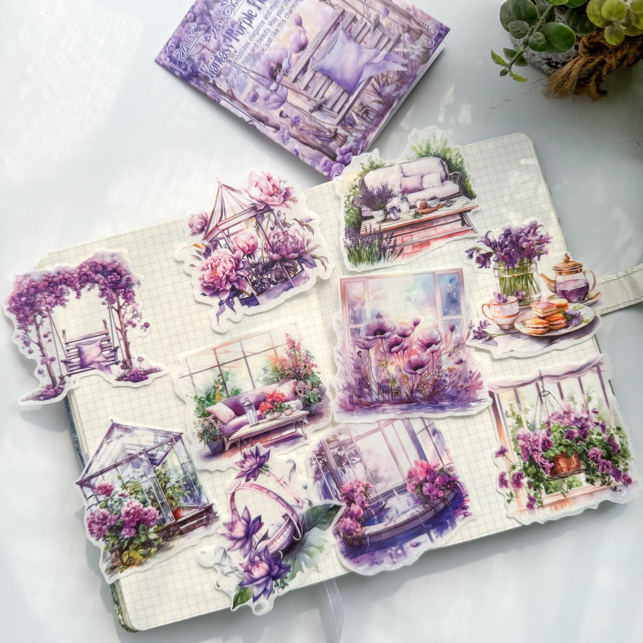 SZHJ602 - sticker pack Flower Path series of creative retro garden landscaping hand account material stickers 10