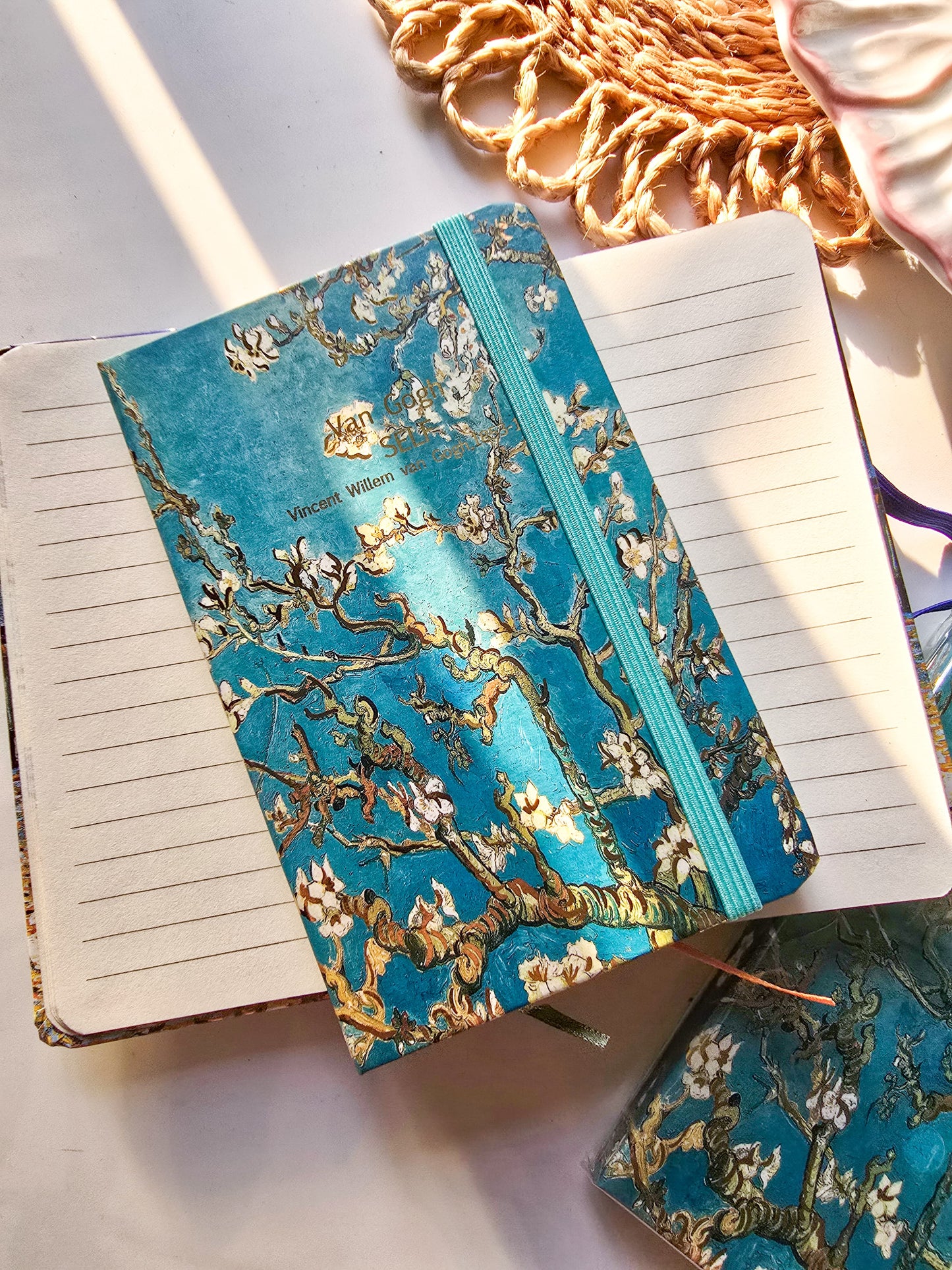 5702-22 B Van Gogh A6 Notebook Journal | Diary 80 page Ruled | Hard Cover | Natural Shade Pages