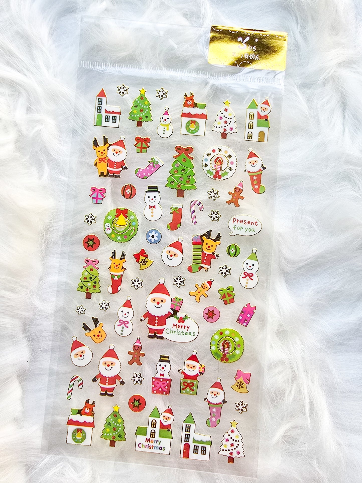 Slvc03 Christmas Transparent Sticker Sheet |1 sheet
