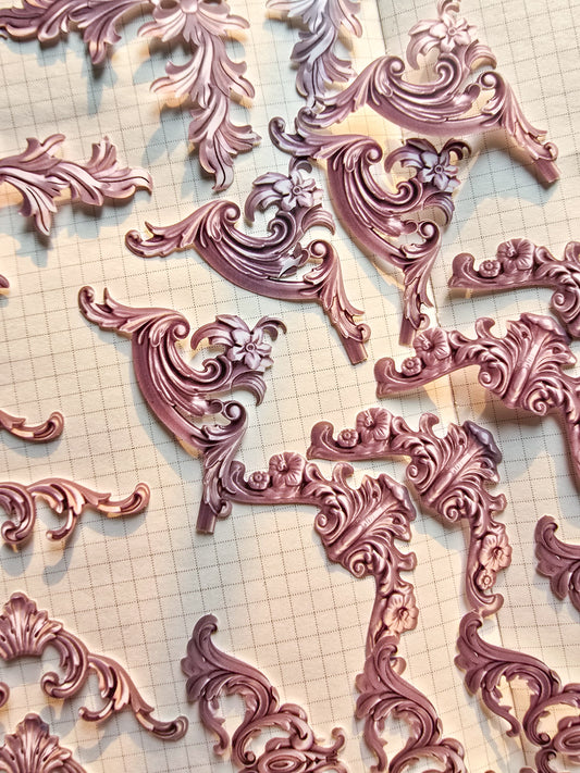 MG033-0846-Yan Ji sticker pack Romantic Rule series Retro Baroque notebook material 20 pieces into 6 options