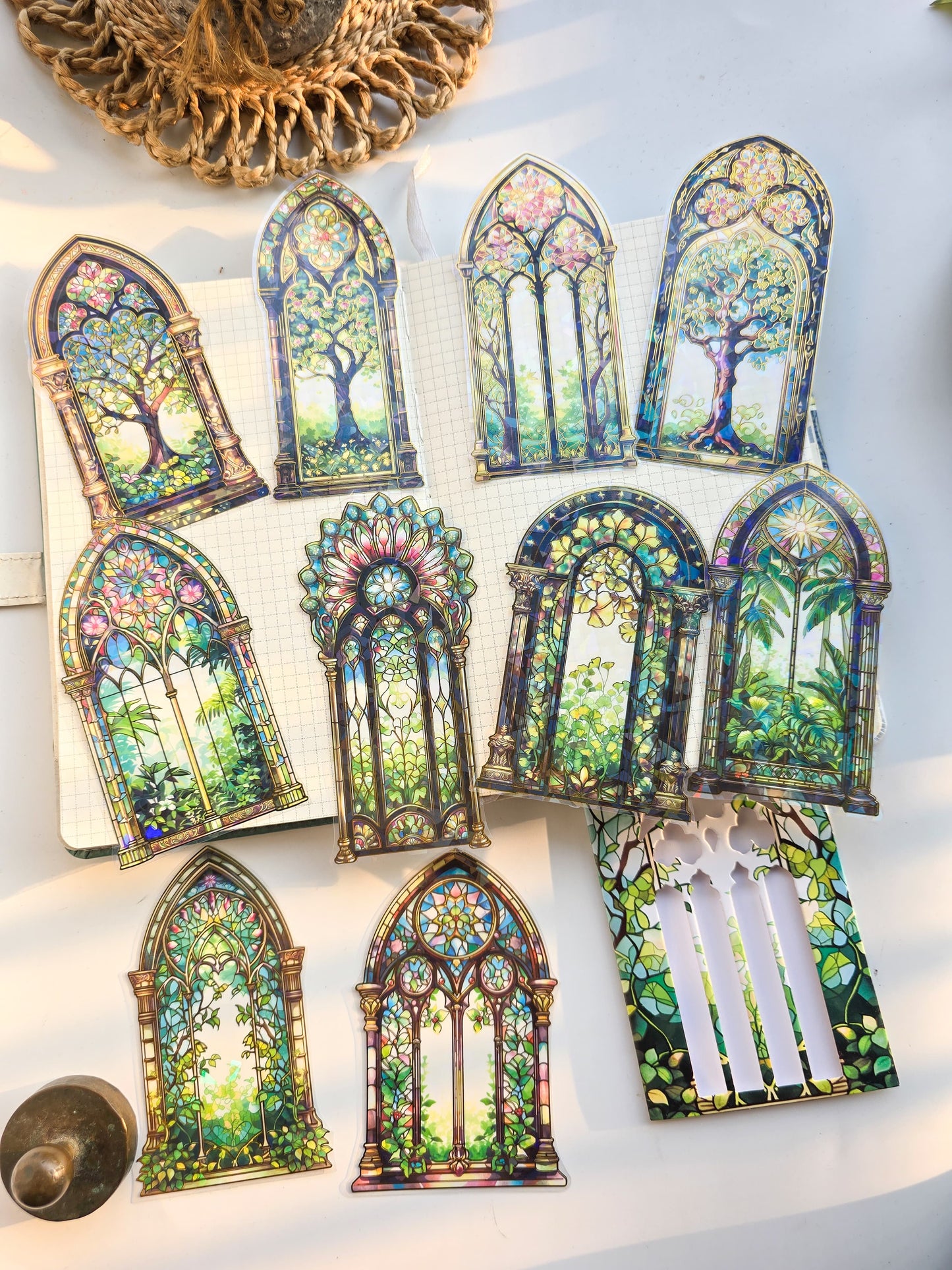 CJHS602 - sticker window Jing color series laser retro hand curtain waterproof PET material sticker