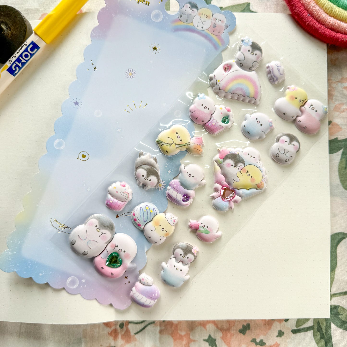 SL-ANT 24 - Kawaii Decorative Fluffy Sticker 3D