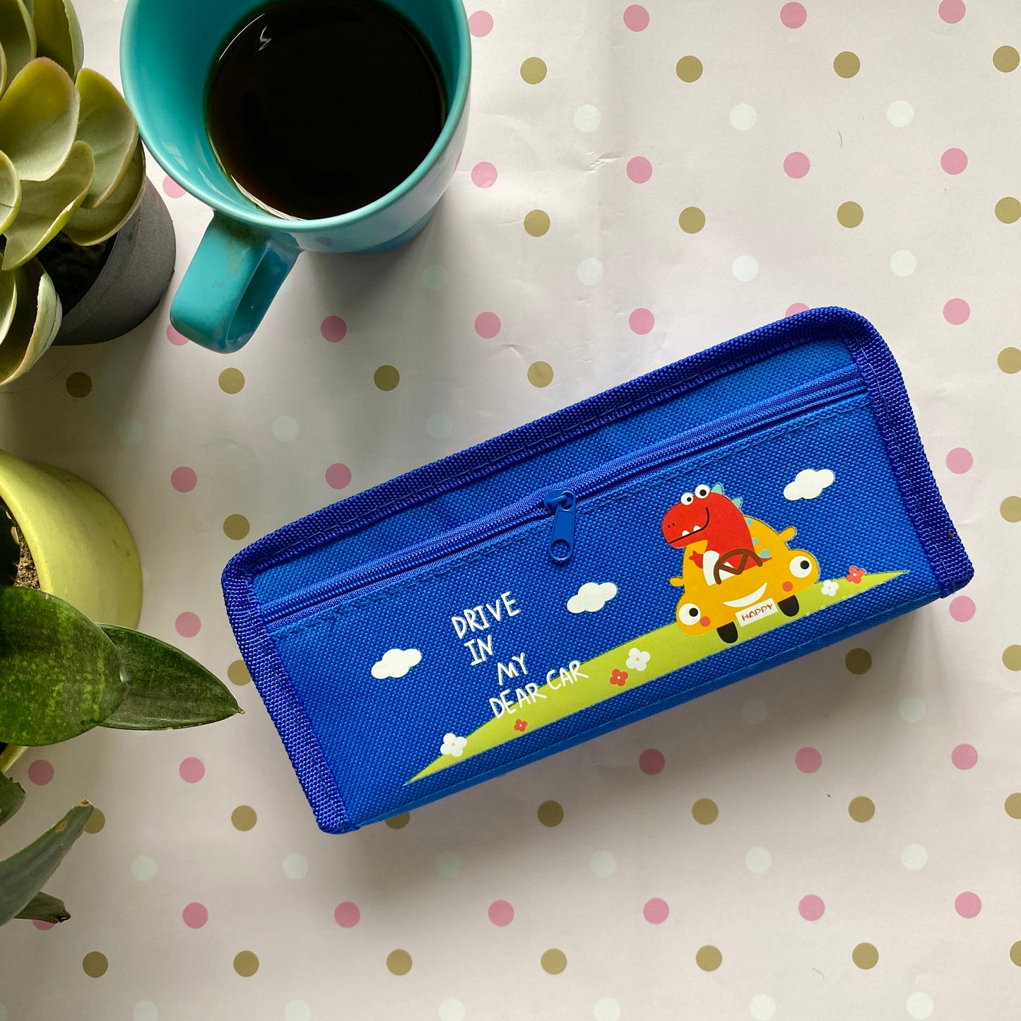 Pencil bag blue | size- 21x9x5 cm