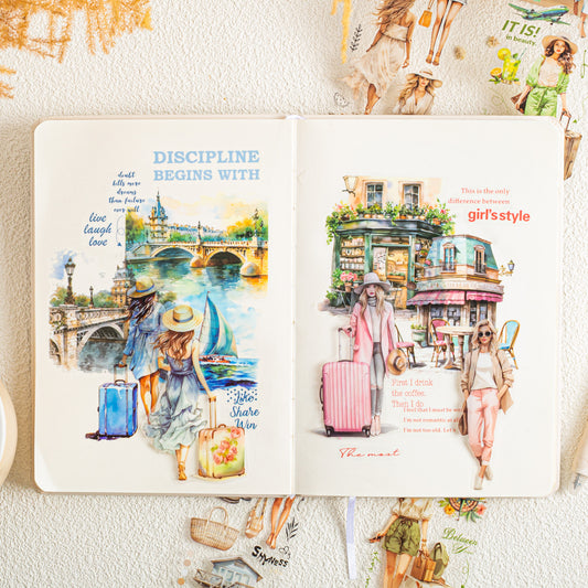 MHD-LXJH002-Travel Theme Transparent PET Sticker Roll | 55 mm | 2mtr