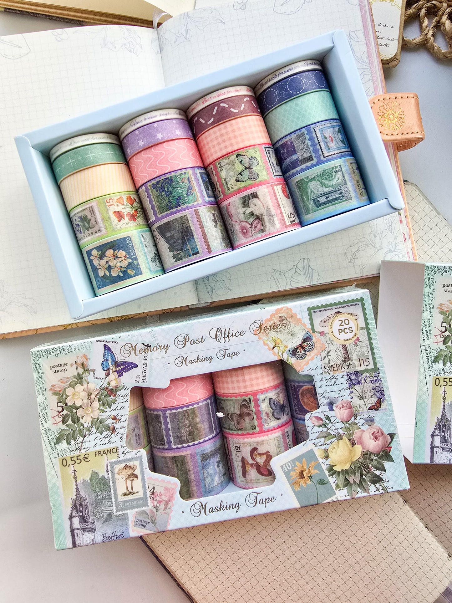 #9 Washi Tape Set of 20 Washi tapes | Japanese Washi Paper | 2 Meter each