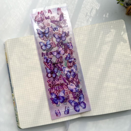 CYLG604 - sticker colorful wings streamer series butterfly cutting film hand account pet creative hand account material sticker