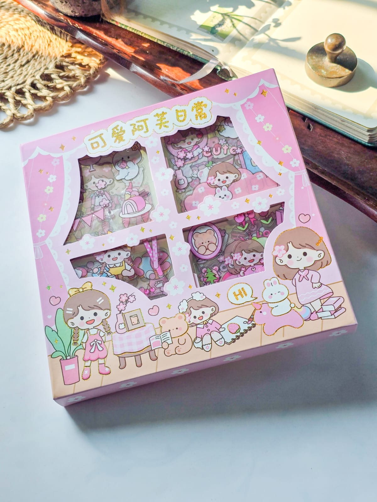 #2 DS-KBX-2047 Kawaii 100 Sheets Sticker Set Box | Cute Stickers | 100 Sheets
