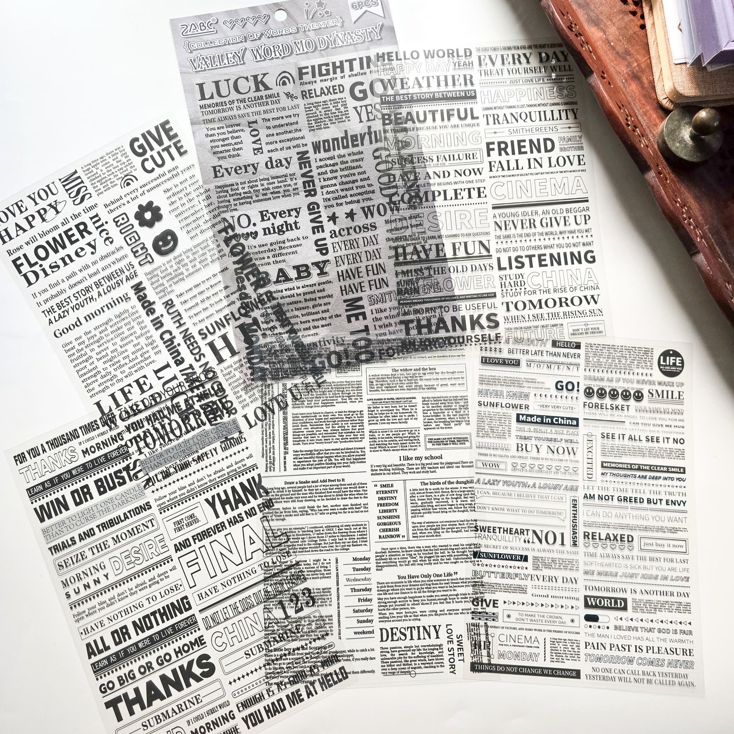 Yhjc606 Colour Word Arts Sticker pet | Black