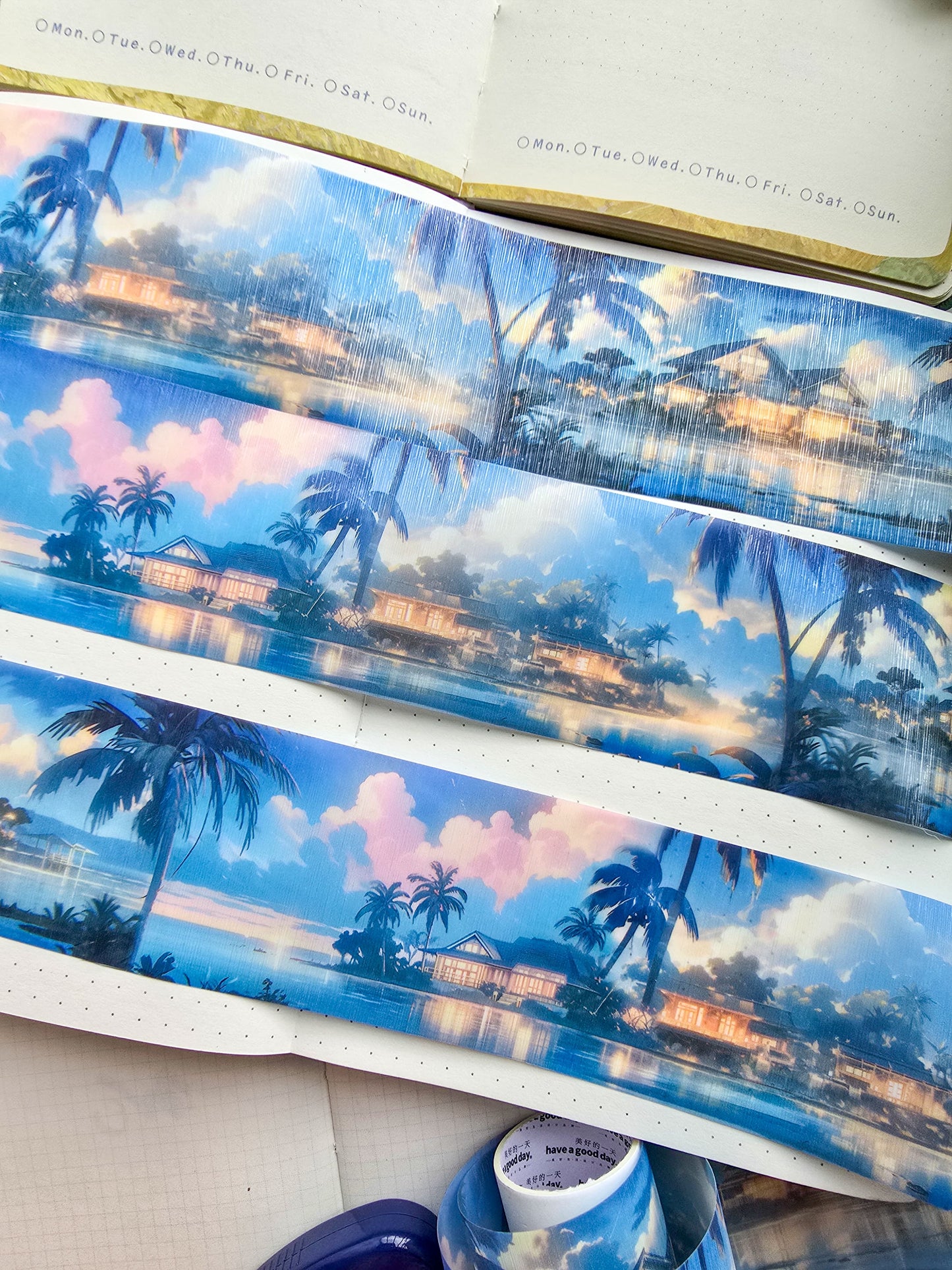 MHD-TYMJ005- Scenery Theme Translucent PET Sticker Roll