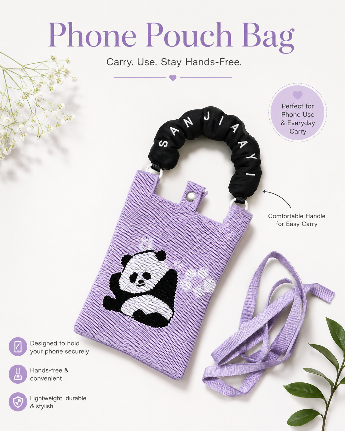 Phone pouch bag | Carry Use Stay hands Free