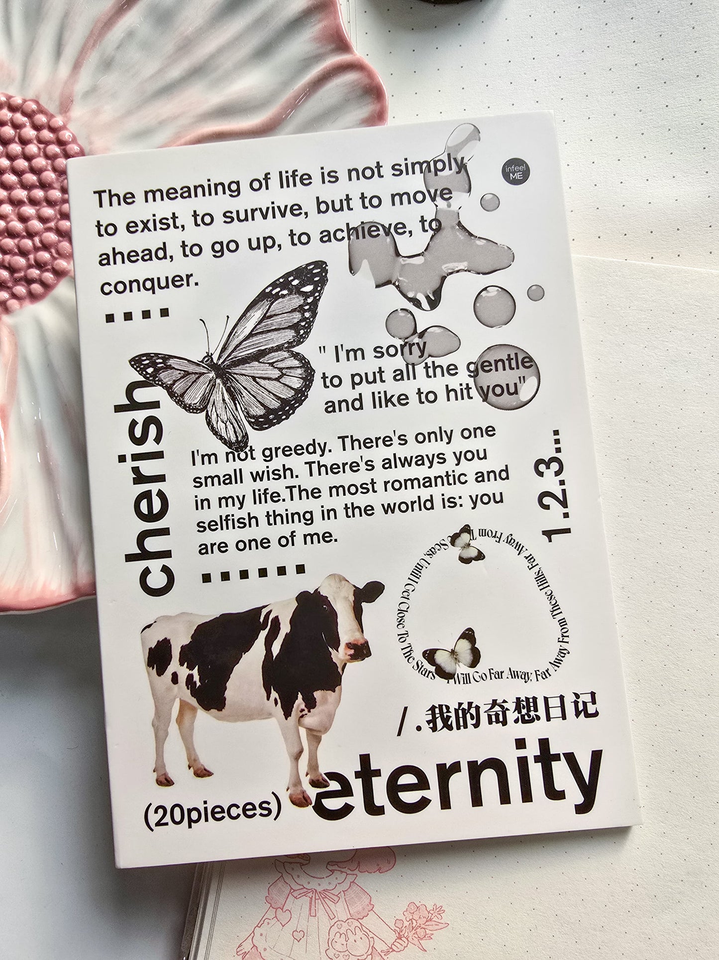 BJB-6430 Lifestyle Sticker| Daily Sticker Book| CHERISH | Transparent Pet Sticker 20 Pcs