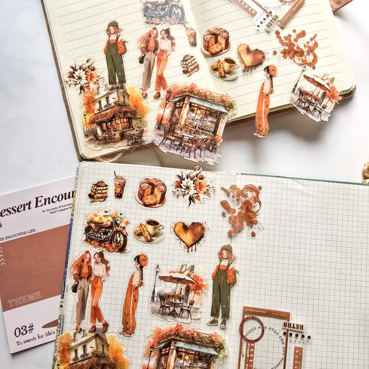 MG051-0023-Yan Ji PET sticker pack Chi Yu life series character life theme handbook decoration material 30 pieces 5 types