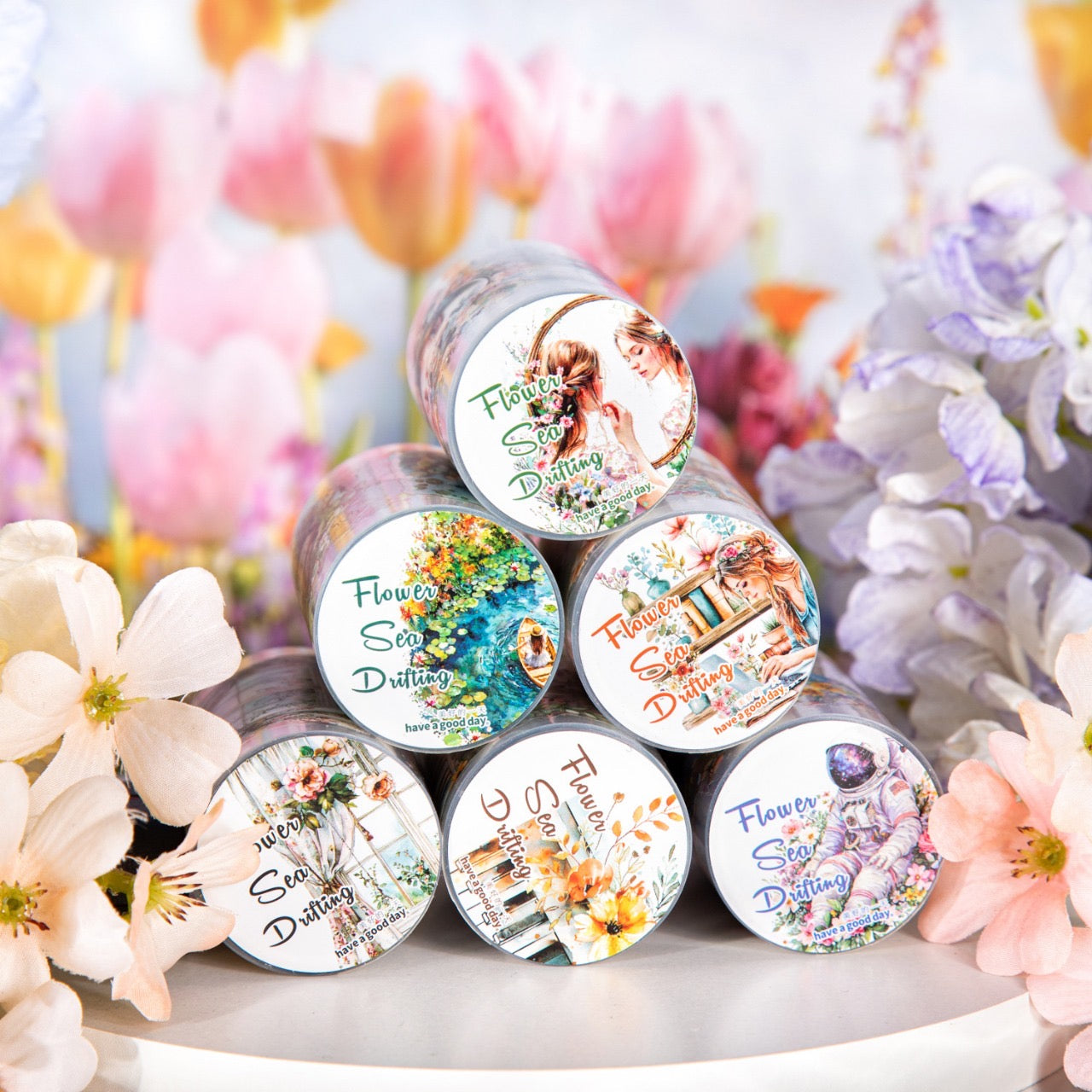 Hhyl004 The Sea Drifting Sticker roll Pet Sticker | 60mm*2m | D