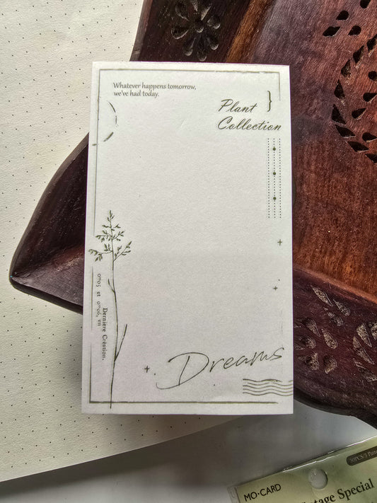 MMK05H092  Journal paper| Metarial Paper Vintage Paper| Plant Collection Book | 30 pcs