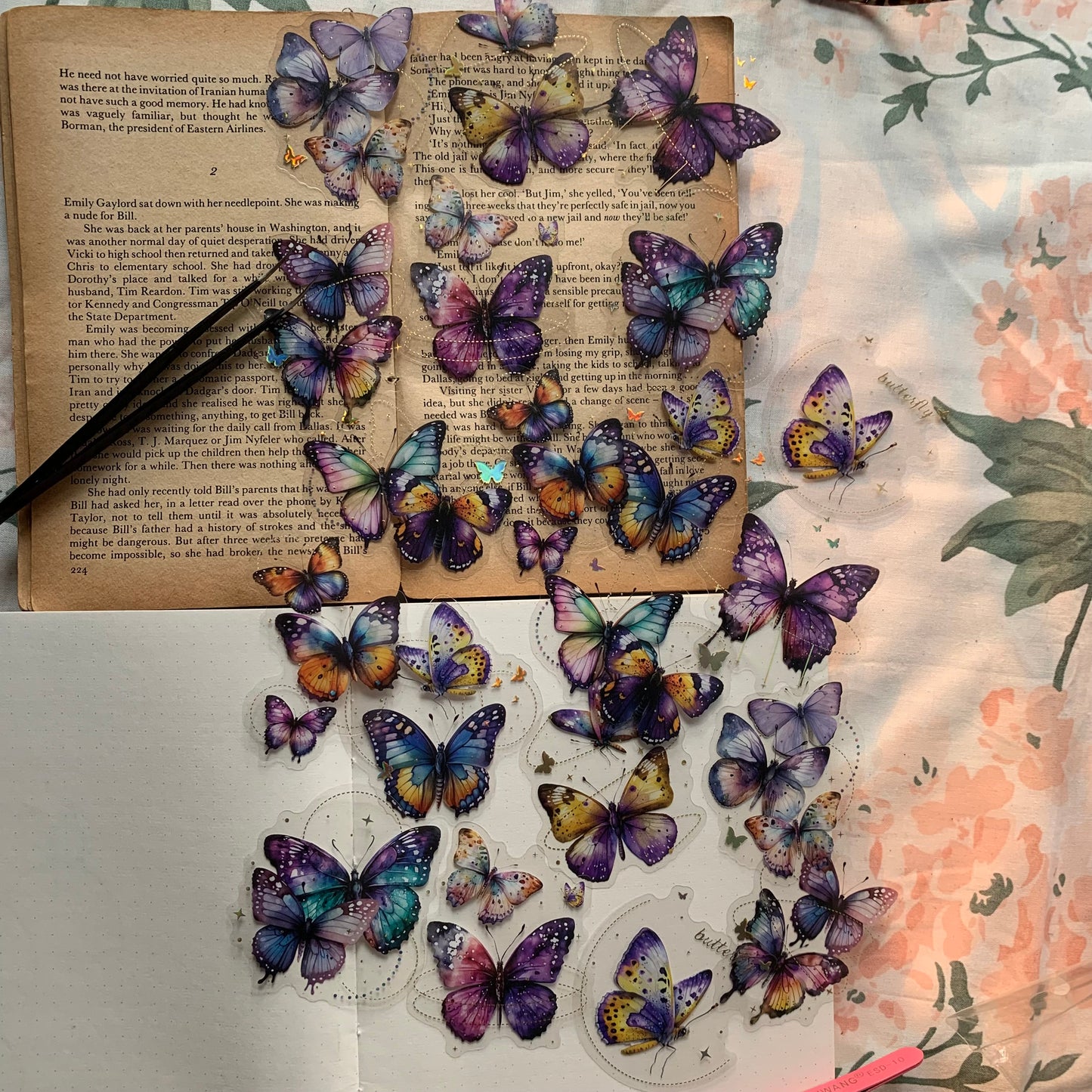 Pphd003 Graceful Butterfly Sticker 20Pc