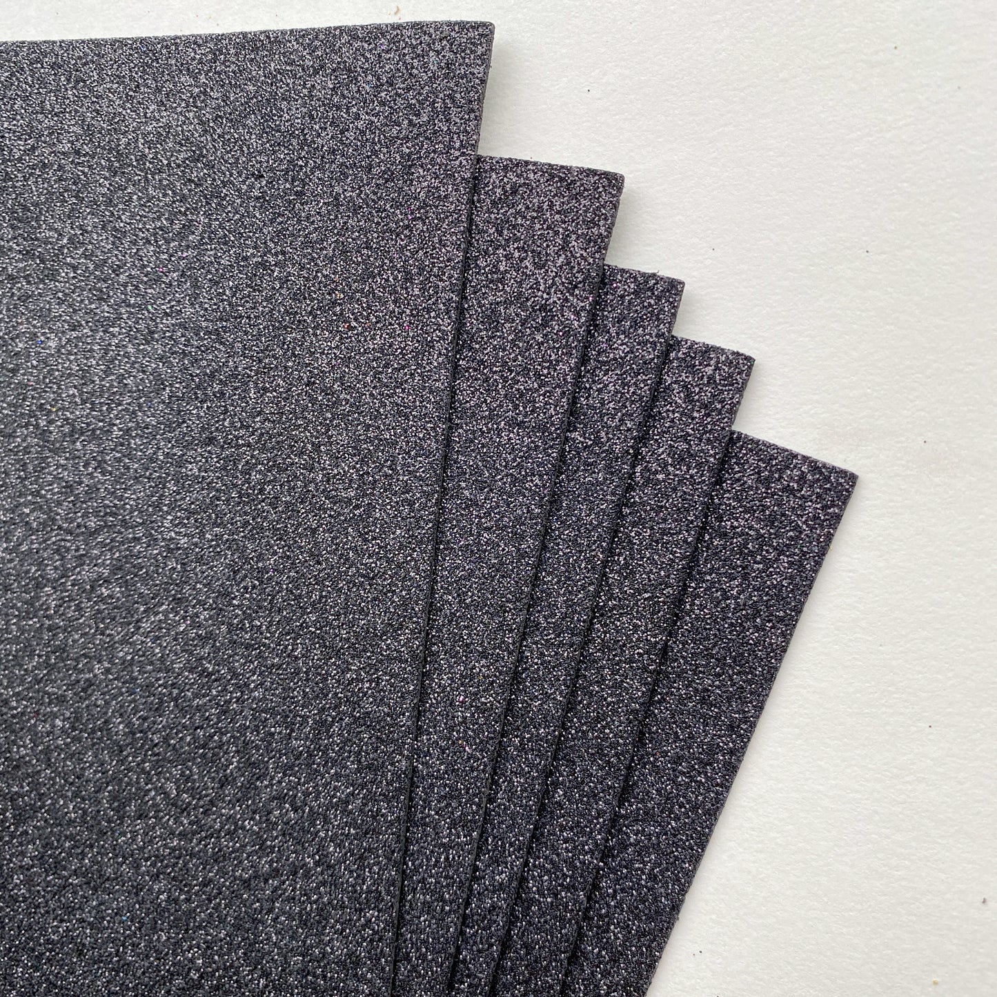 5pcs of glitter foam paper with Gum | Black