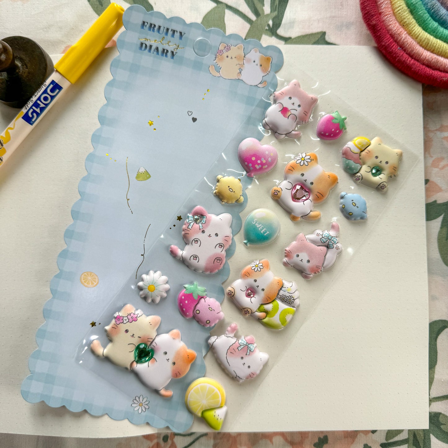 SL-ANT 22 - Kawaii Decorative Fluffy Sticker 3D